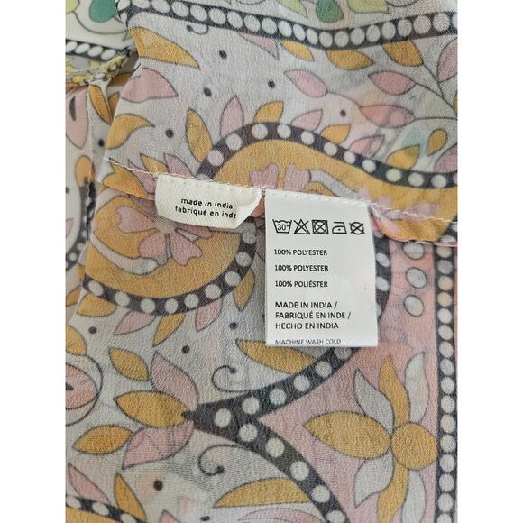 Anthropologie Sheer Tie Front Crop Kimono, One Size - Picture 8 of 10